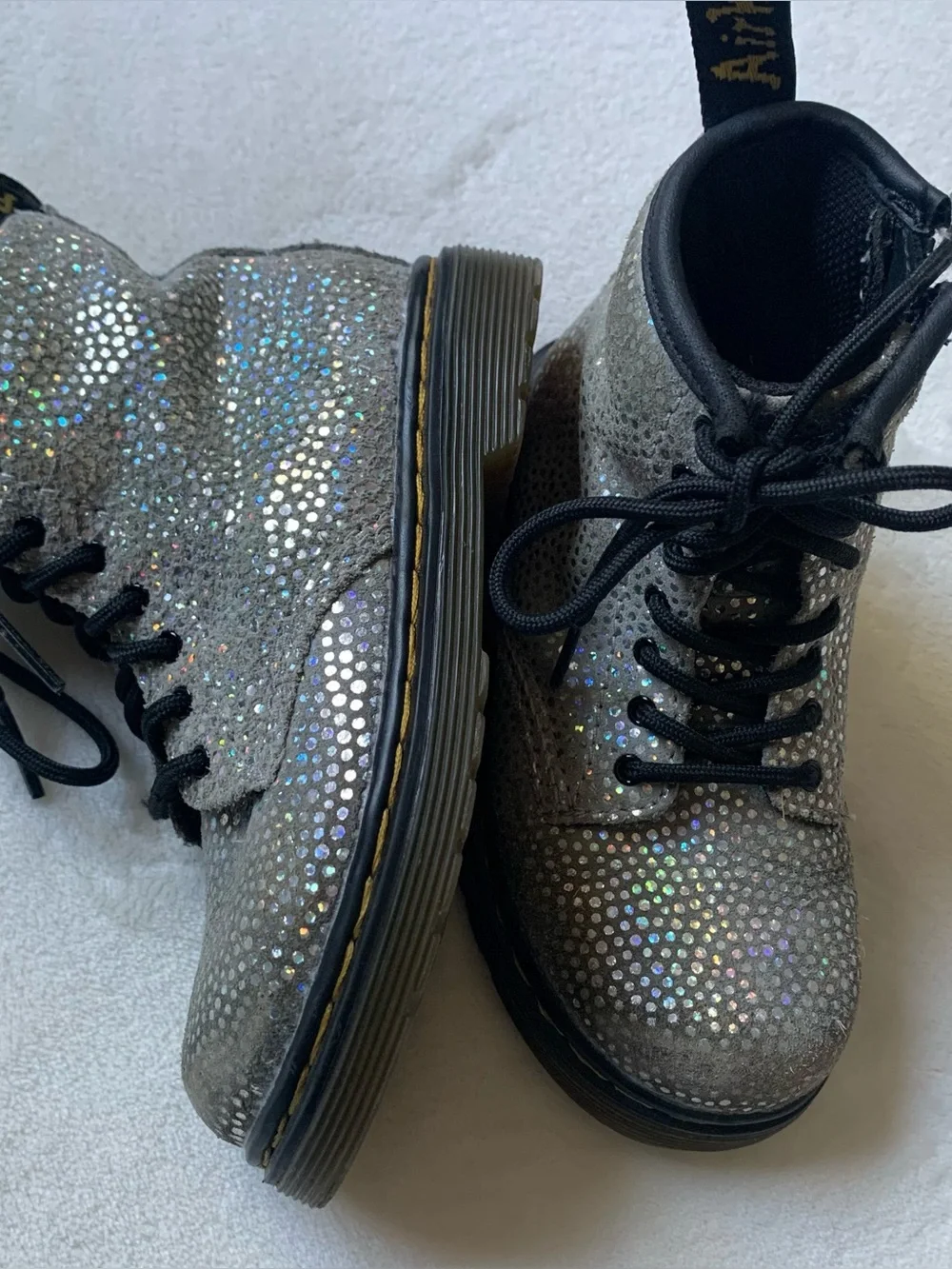 Dr. Martens Pascal Iridescent Toddler Boots Size 9